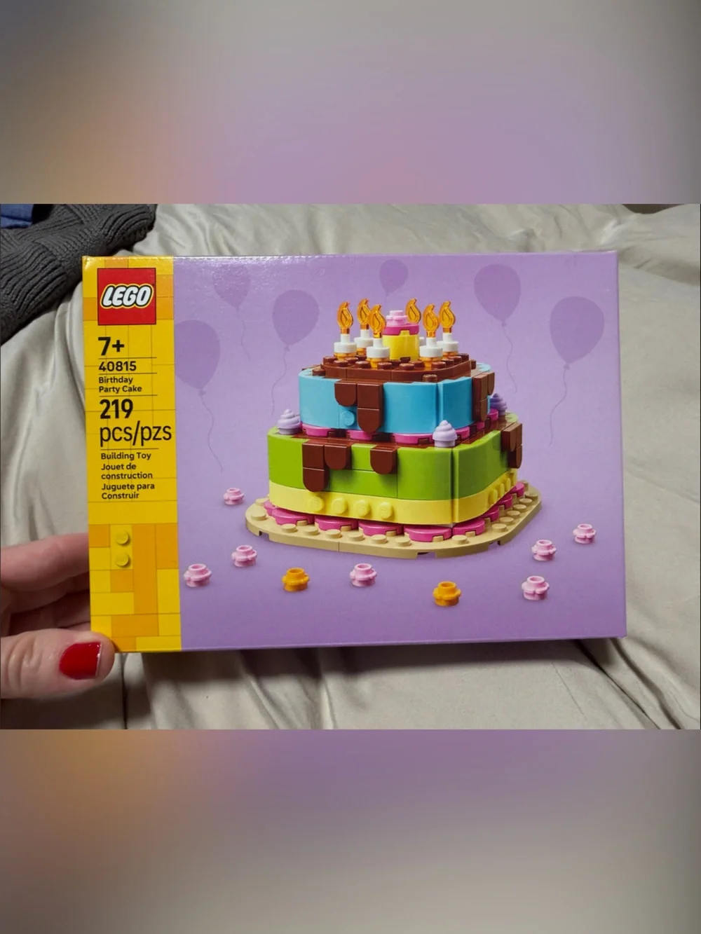 LEGO Colorful Birthday Cake Building Set - Green, Blue & Purple- unopened